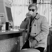 Andy at a New York City diner, spring 1965